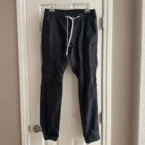 Vuori Pants Mens Medium Black Jogger Ripstop OG Cotton Drawstring Hiking